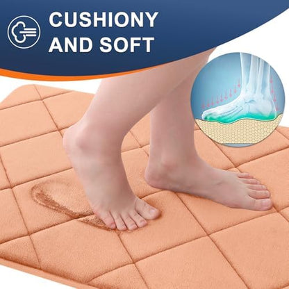 OLANLY Memory Foam Bath Mat 44x24, Ultra Soft and Absorbent Bathroom Rugs
