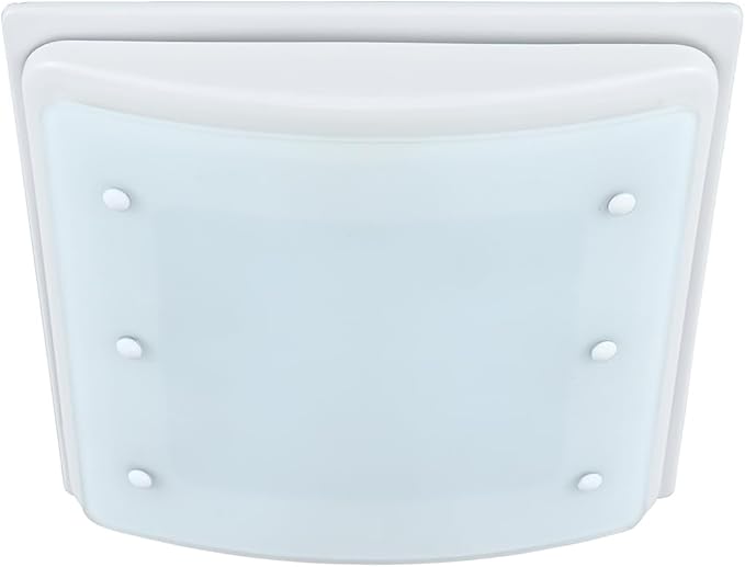 Good Housekeeping (90069) Buckingham 100 CFM 2.0 Sones Decorative Bathroom Ventilation Exhaust Fan with Light & Night-Light in Matte White