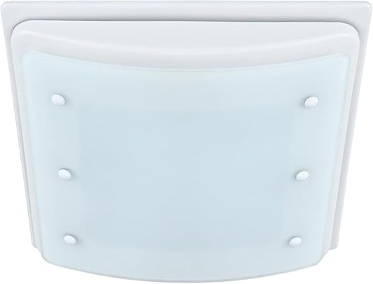 Good Housekeeping (90069) Buckingham 100 CFM 2.0 Sones Decorative Bathroom Ventilation Exhaust Fan with Light & Night-Light in Matte White