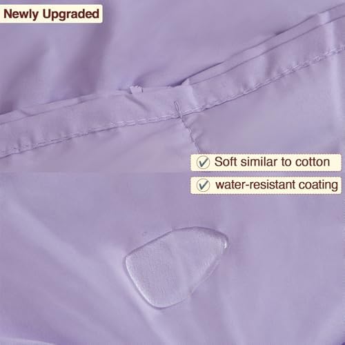 Purple Ruffle Shower Curtain for Bathroom, 36 x 72 inch, 1 Panel