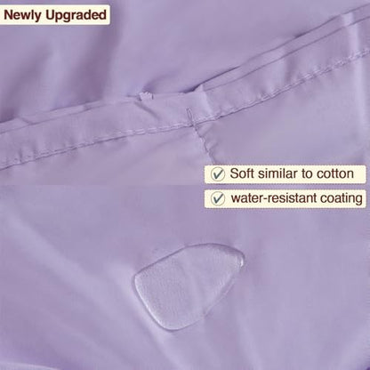 Purple Ruffle Shower Curtain for Bathroom, 36 x 72 inch, 1 Panel