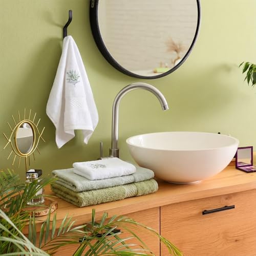 Peryiter 3 Pack Eucalyptus Leaves Decorative Bath Towel Set