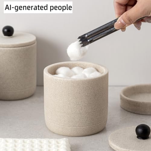 Bathroom Accessories Set, 6 PCS, Modern Sandstone Look, Beige