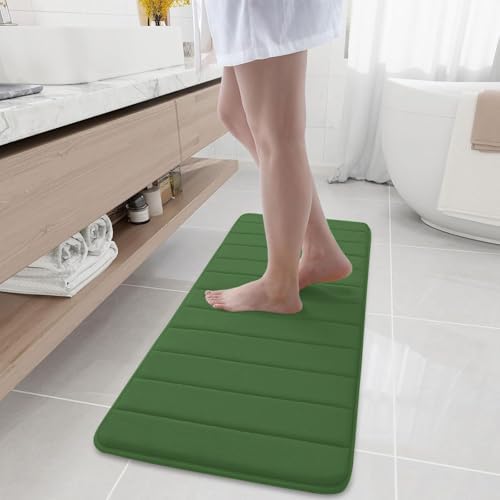 Buganda Memory Foam Bath Mat 47 x 17, Ultra Soft Absorbent Bathroom Rugs