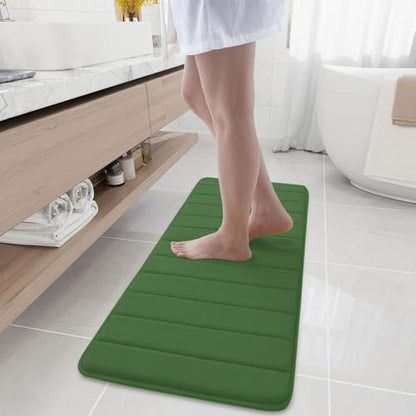 Buganda Memory Foam Bath Mat 47 x 17, Ultra Soft Absorbent Bathroom Rugs