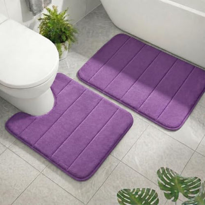 Memory Foam Bathroom Rugs Sets 2 Piece