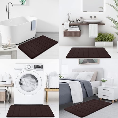Buganda Memory Foam Bath Mat 40 x 24, Ultra Soft Absorbent Bathroom Rugs