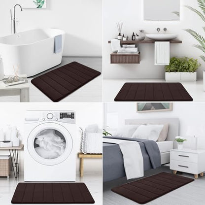 Buganda Memory Foam Bath Mat 44 x 24, Ultra Soft Absorbent Bathroom Rugs