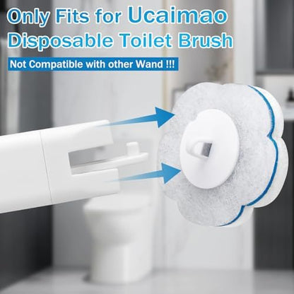 80 PCS Disposable Toilet Brush Cleaner Refills，Toilet Bowl Brush Handle Refills Cleaning System Replacement Heads Cleaner Pads for Bathtub Wash Basin (Only Refills，Only Fits Ucaimao) - White
