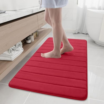 Buganda Memory Foam Bath Mat 47 x 24, Ultra Soft Absorbent Bathroom Rugs