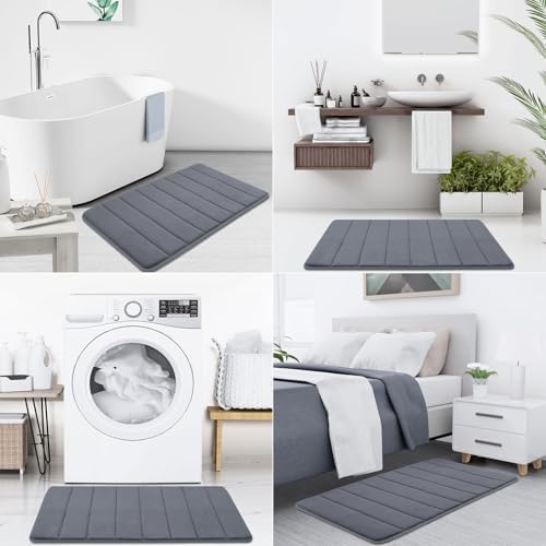 Buganda Memory Foam Bath Mat 34 x 20, Ultra Soft Absorbent Bathroom Rugs