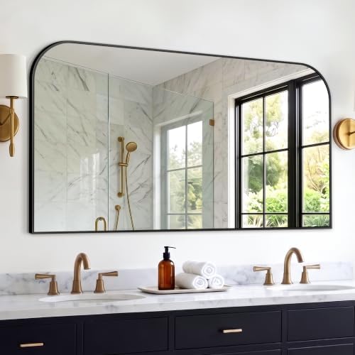 Bathroom Black Vanity Mirror for Over Sink, 30" x 55"