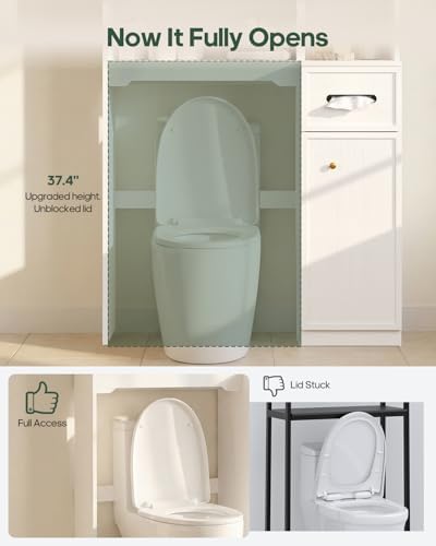 7-Tier Over Toilet Storage Cabinet, 2-in-1, Separable Bathroom Storage
