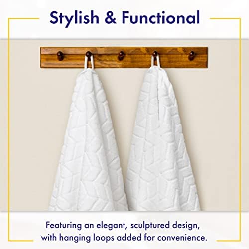 Alusa Home Ultra Soft & Stylish 700 GSM Luxury Bath Sheets | Pack of 2 | Extra Large 35x70 Inches | 100% Zero-Twist, Long-Staple Cotton | Remarkably Absorbent (White)
