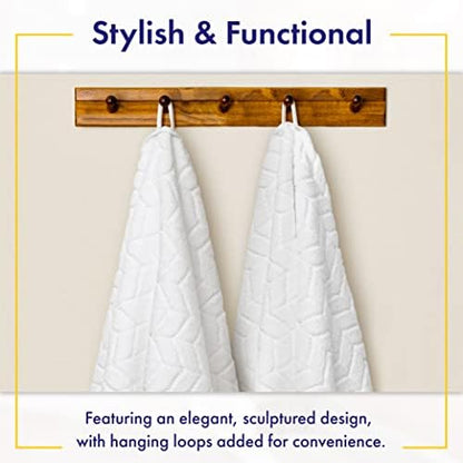 Alusa Home Ultra Soft & Stylish 700 GSM Luxury Bath Sheets | Pack of 2 | Extra Large 35x70 Inches | 100% Zero-Twist, Long-Staple Cotton | Remarkably Absorbent (White)