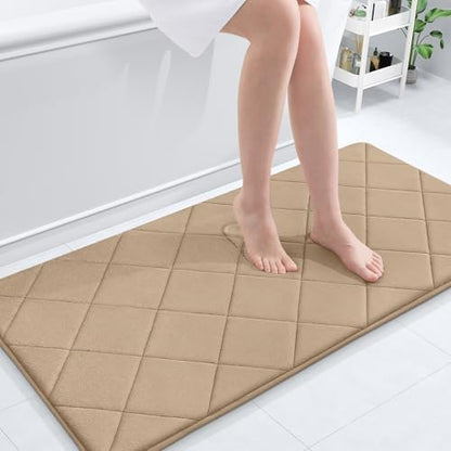 OLANLY Memory Foam Bath Mat 44x24, Ultra Soft and Absorbent Bathroom Rugs