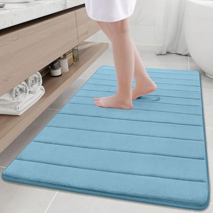 Buganda Memory Foam Bath Mat 47 x 32, Ultra Soft Absorbent Bathroom Rugs