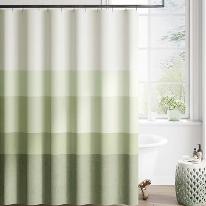 jinchan Extra Long Green Shower Curtain for Bathroom 70x84 inch12 Hooks