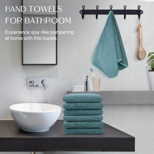 KinHwa Hand Towels for Bathroom, Microfiber Face Towels, 11x20 Inch, 2 Pack