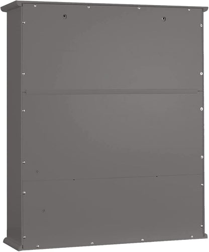 TaoHFE Grey Bathroom Cabinet,Bathroom Wall Cabinet with 2 Door Adjustable Shelves,Over The Toilet Storage Cabinet,Bathroom Cabinet Wall Mounted,Medicine Cabinets for Laundry Room Kitchen