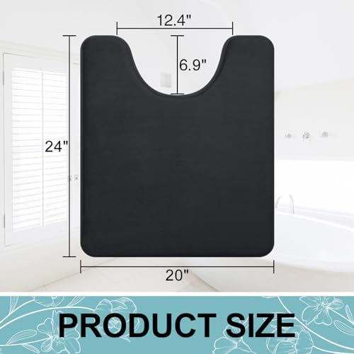 Smiry Memory Foam Toilet Rugs 24x20, Extra Soft Absorbent Bathroom Rugs
