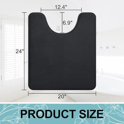 Smiry Memory Foam Toilet Rugs 24x20, Extra Soft Absorbent Bathroom Rugs
