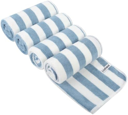 KinHwa Hand Towels for Bathroom, Microfiber Face Towels, 16x30 Inch, 4 Pack