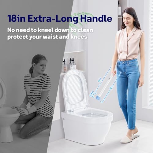 Pumice Stone Toilet Bowl Cleaner 8Ct, 18in Extra Long Handle