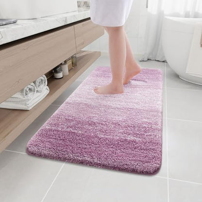 Arotive Microfiber Bathroom Rugs, Shaggy Soft Absorbent Bath Rug, 44x24