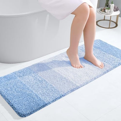 OLANLY Bathroom Runner Rug 47x17, Extra Soft Absorbent Microfiber Bath Rugs