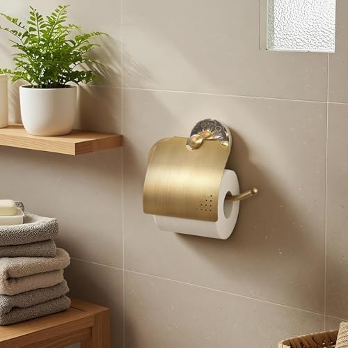 2 Pcs Antique Toilet Paper Holder Hand Towel Ring, with Cover