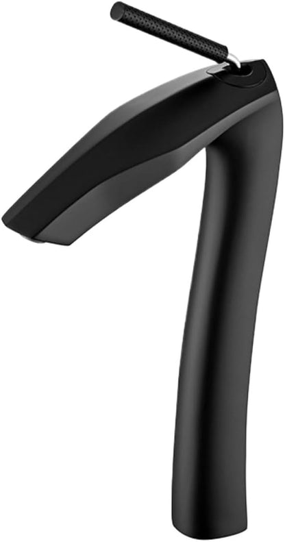 Faucet Brushed Gold Brass Bathroom Faucet Modern Ceramic Cartridge Basin Mixer Tap Hot&Cold Water Deck- Mounted Sink Fixtures(Matte Black,G3/8) Faucet