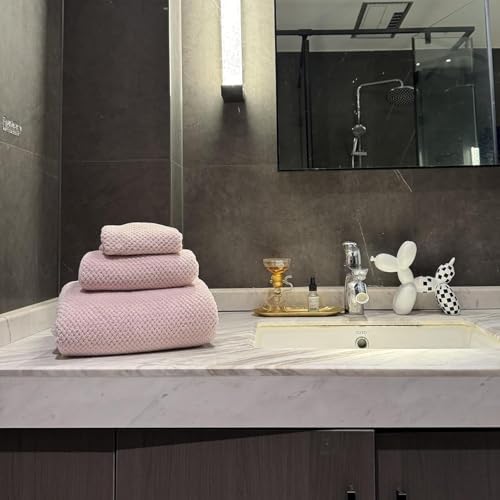 2-Pack Microfiber Bath Towels (27x54 Inches) - Ultra Soft & Quick Dry, 3X Absorbency, Lightweight for Gym, Yoga, Travel & Spa - Perfect for Home, Fitness & Post-Workout,(Purple)