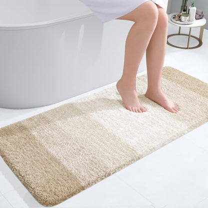 OLANLY Bathroom Runner Rug 47x20, Extra Soft Absorbent Microfiber Bath Rugs