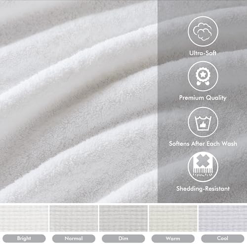 Madison Park 800GSM 100% Cotton Bathroom Bath Towel Set of 8, White