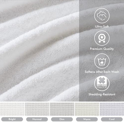 Madison Park 800GSM 100% Cotton Bathroom Bath Towel Set of 8, White