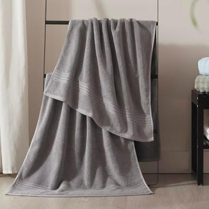 COZYART Luxury Bath Towel Set 6 Pcs, Grey 100% Turkish Cotton 650 GSM