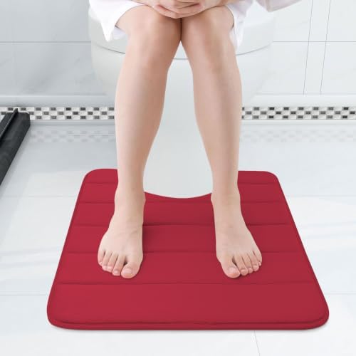 Buganda Memory Foam U-Shaped Toilet Rugs 24 x 20, Absorbent Bathroom mat