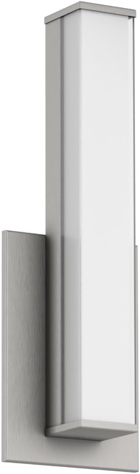 Edge Advantage 14in LED Bathroom Vanity and Wall Light 15W 1,250 Lumens 5-CCT Selectable 2700-3000-3500-4000-5000K in Brushed Nickel with Adjustable Backplate