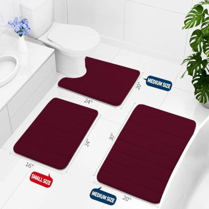 Buganda Memory Foam Bath Mat 31.5 x 20, Ultra Soft Absorbent Bathroom Rugs