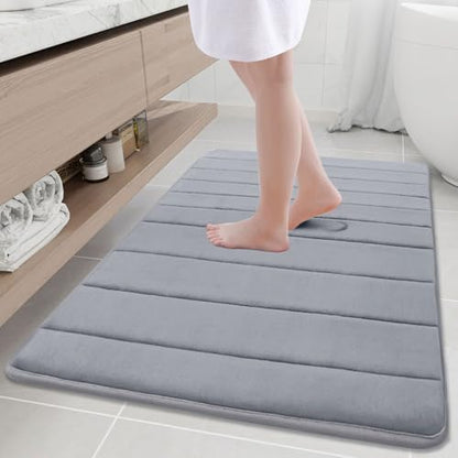 Buganda Memory Foam Bath Mat 40 x 32, Ultra Soft Absorbent Bathroom Rugs