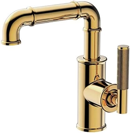 Modern Brass Bathroom Faucet Hot and Cold Water Mixer Tap for Kitchen and Bathroom Gold Finish