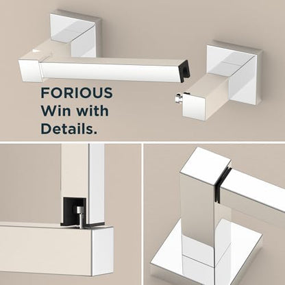 FORIOUS Toilet Paper Holder and Towel Ring Set, Bathroom Accessories Set