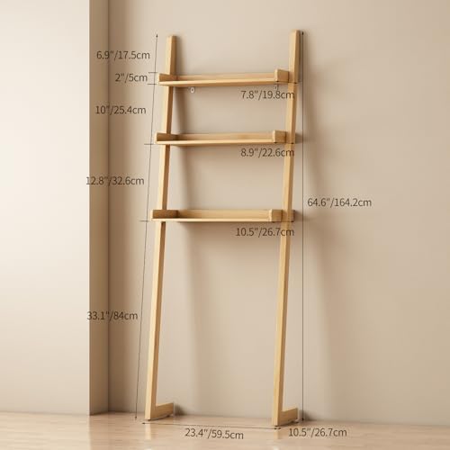 3-Tier Bathroom Over Toilet Storage for Small Space (Brown)