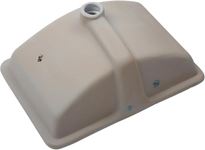 Lordear Rectangular Undermount Bathroom Sink 21x14 inch White Rectangle Bathroom Sinks Undermount White Porcelain Ceramic Lavatory Bathroom Vanity Sink with Overflow