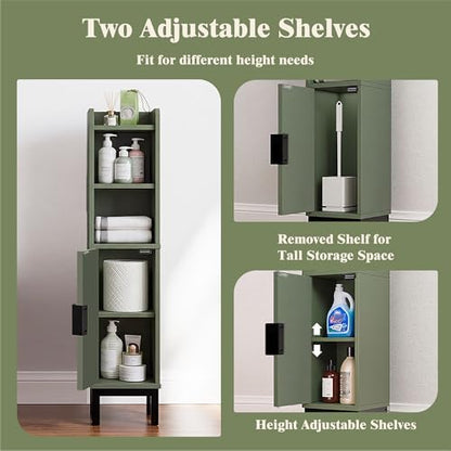 Small Bathroom Storage Cabinet Corner Cabinet Narrow Toilet Paper Cabinet