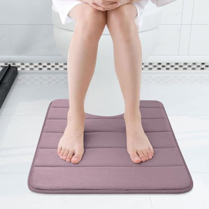 Buganda Memory Foam U-Shaped Toilet Rugs 24 x 20, Absorbent Bathroom mat