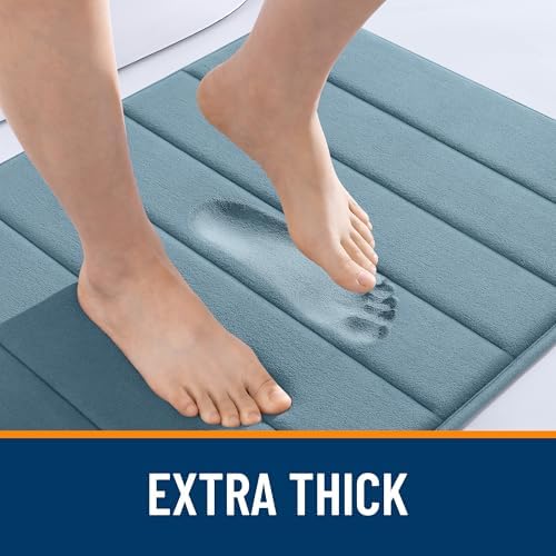 OLANLY Memory Foam Large Bath Mat 59x34, Super Soft Absorbent Bathroom Rugs