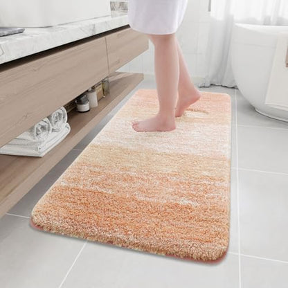 Arotive Microfiber Bathroom Rugs, Shaggy Soft Absorbent Bath Rug, 47x24