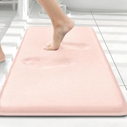 Smiry Memory Foam Bath Mat 24x16, Extra Soft and Absorbent Bathroom Rugs